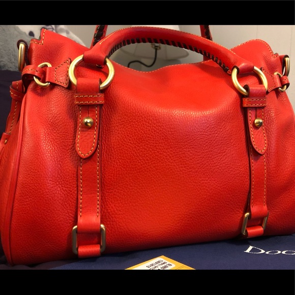 EUC STRAWBERRY Dooney Florentine Small Satchel - Picture 2 of 8